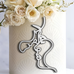 Cake Topper Minimalist Couple Face