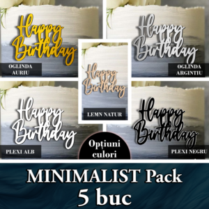 Set 5 toppere Aniversare, Happy Birthday