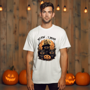 Alternative view of Tricou Unisex Halloween, Meow