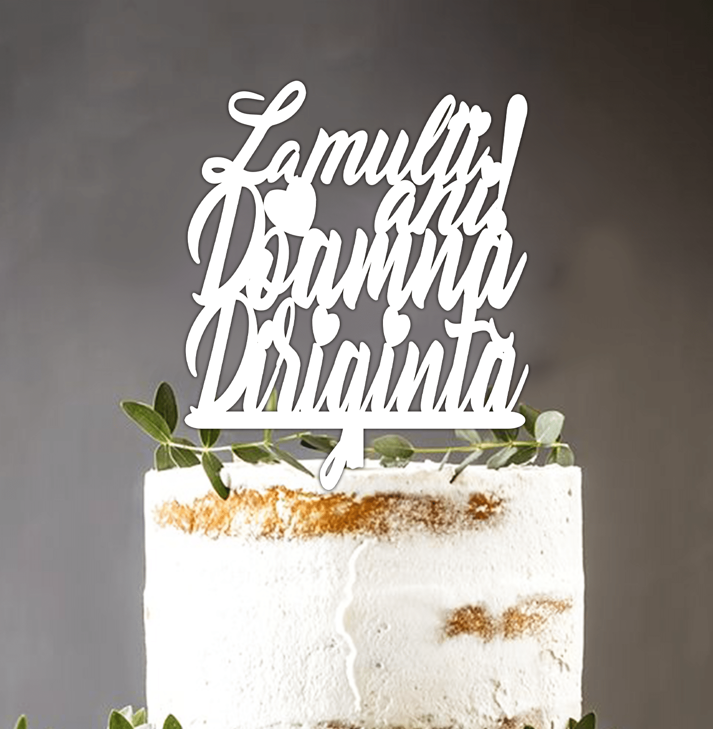 Cake Topper Aniversare - La Multi Ani Doamna Diriginta!