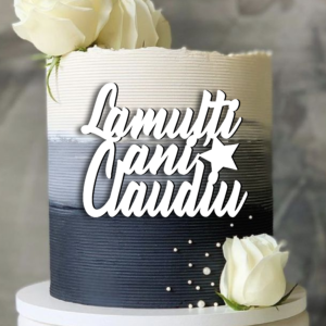 Cake Topper Aniversare La Multi Ani, Nume