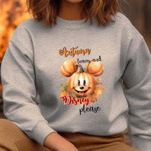 Bluza Unisex Autumn leaves and Disney please BLUAU001