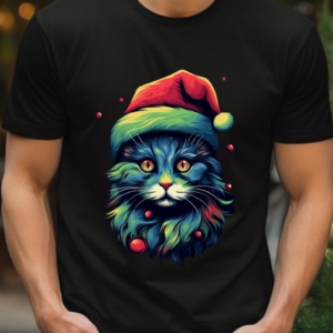 Tricou Cat Christmas Hat WIN040