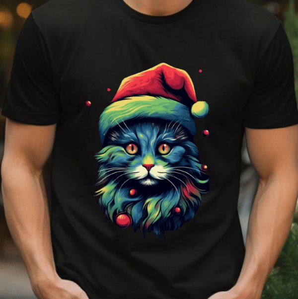 Tricou Cat Christmas Hat WIN040