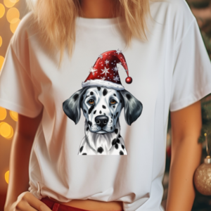 Tricou Cute Dog Christmas Hat WIN045