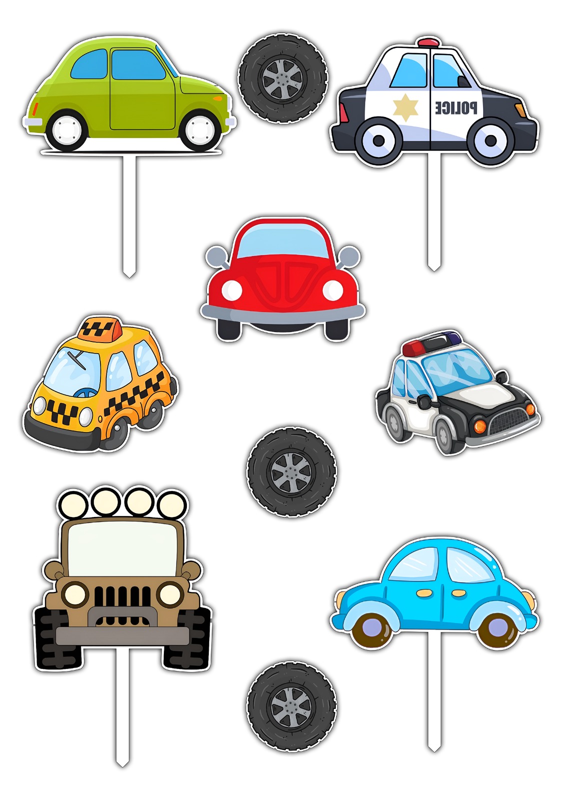 Set figurine tort, Masinute - imagine 2