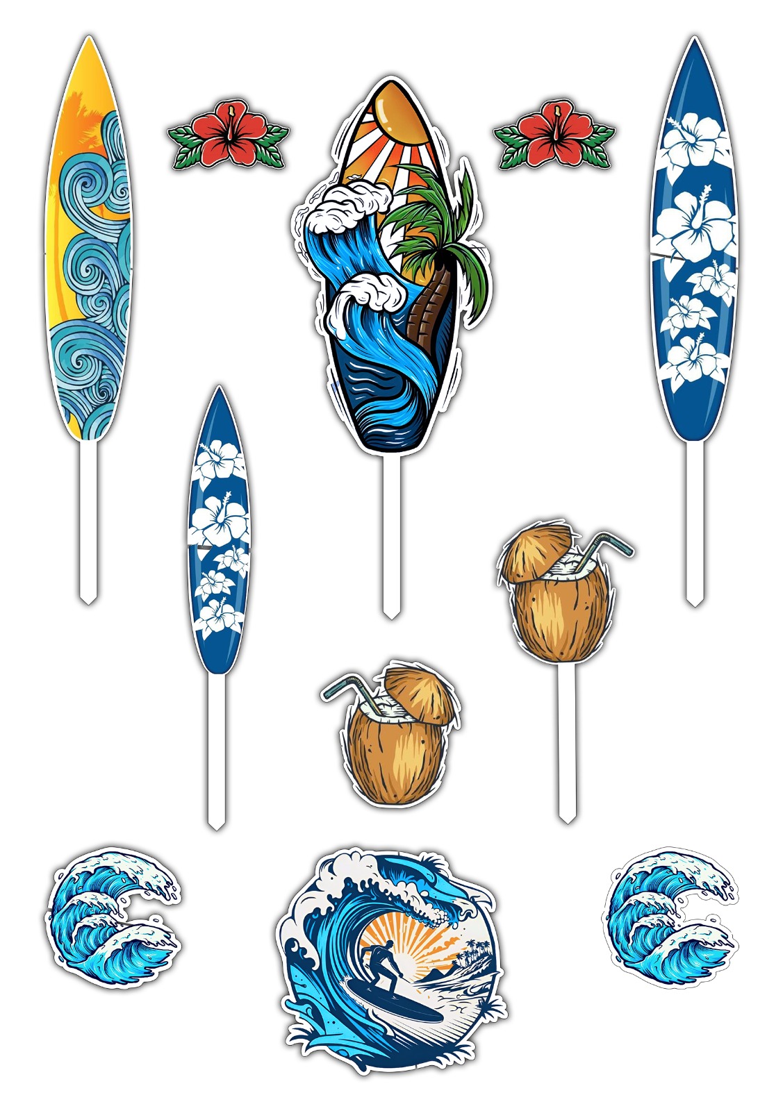 Set figurine tort, Surf - imagine 2