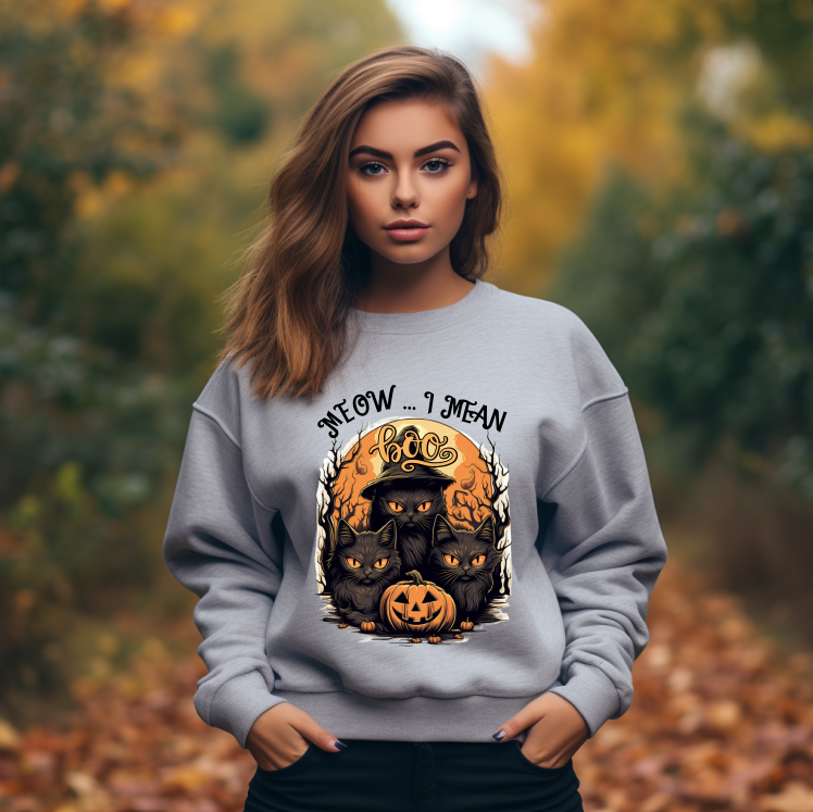 Bluza Unisex Halloween, Meow
