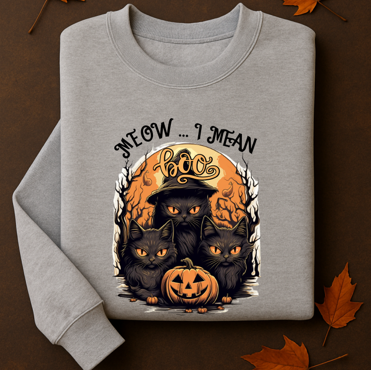 Bluza Unisex Halloween, Meow - imagine 4