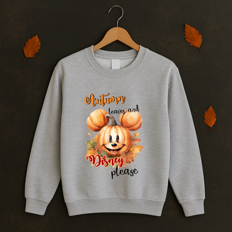 Bluza Unisex Toamna, Autumn leaves and Disney please - imagine 4