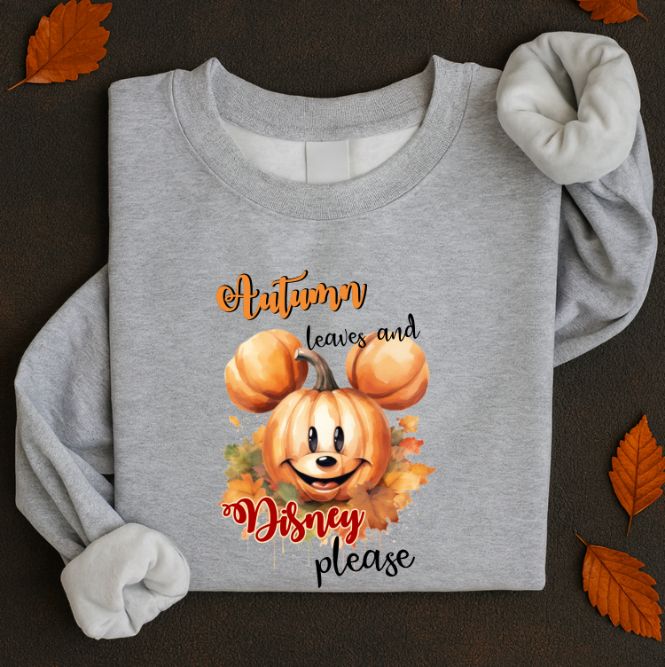 Bluza Unisex Toamna, Autumn leaves and Disney please - imagine 3