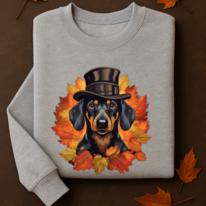 Bluza Unisex Toamna, Dog Fall Leaves