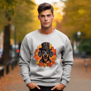 Alternative view of Bluza Unisex Toamna, Dog Fall Leaves