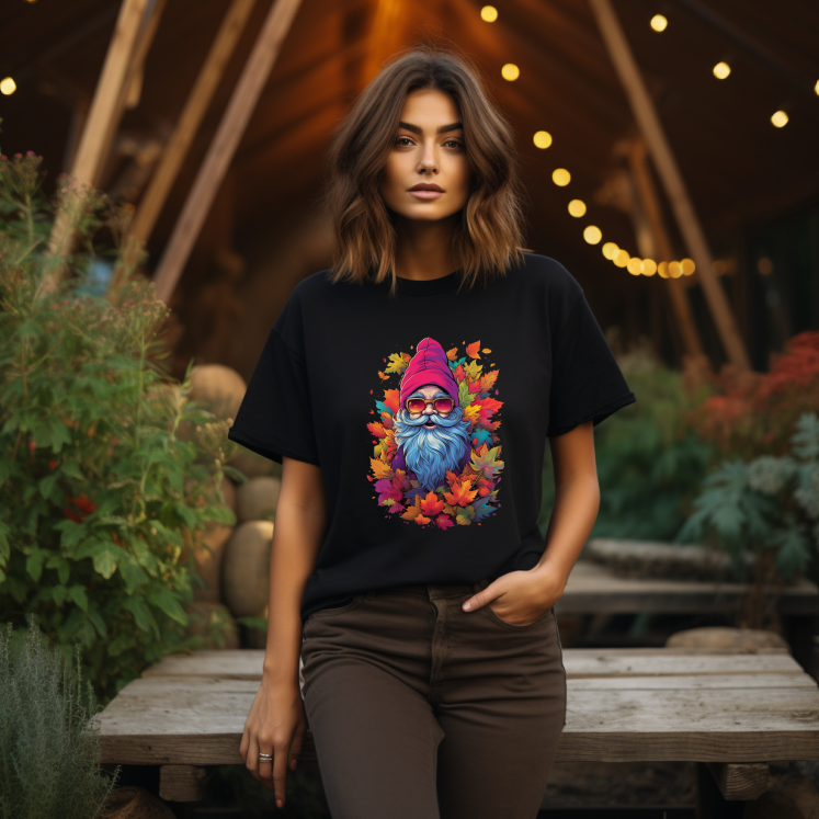 Tricou Unisex Toamna, Autumn Gnome - imagine 2