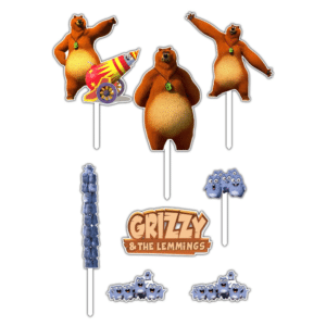 Alternative view of Set figurine tort, Grizzy si Lemingii