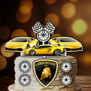 Set figurine tort, Masini Lamborghini