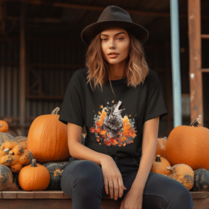Alternative view of Tricou Unisex Toamna, Wolf Fall Leaves