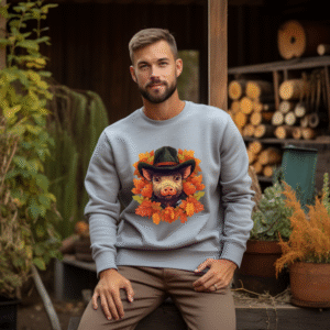 Alternative view of Bluza Unisex Toamna, Pig Fall Leaves