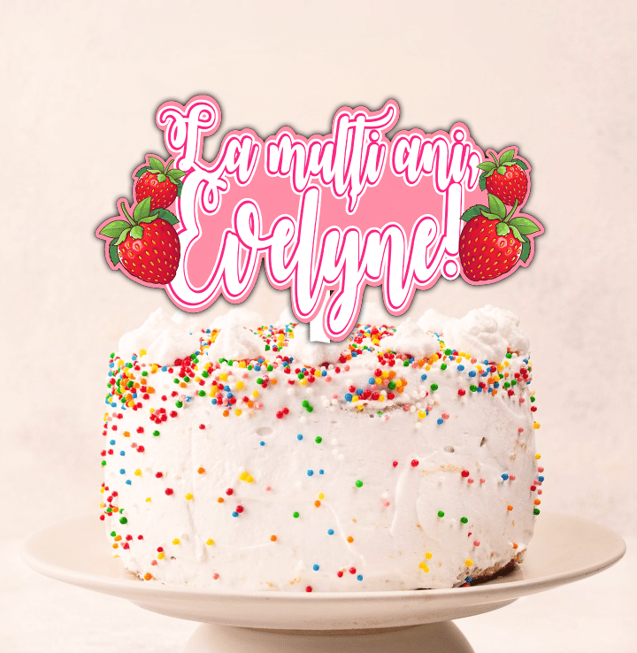 Cake Topper Personalizat La Multi Ani, Nume