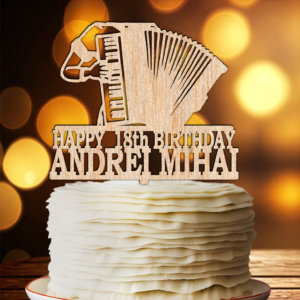 Cake Topper Aniversare, Personalizat Varsta Nume ( M2)