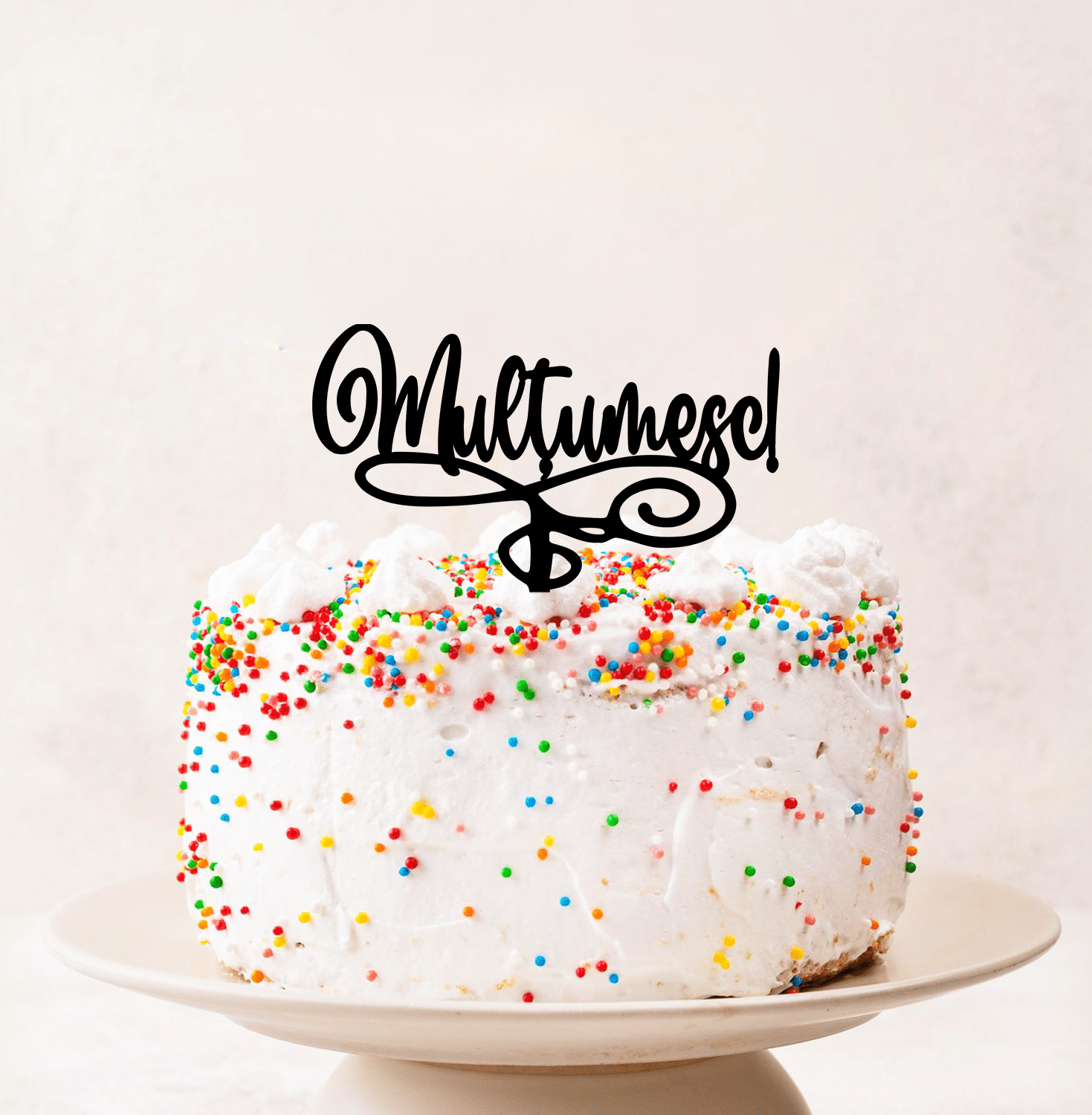 Cake Topper MINI, Multumesc!