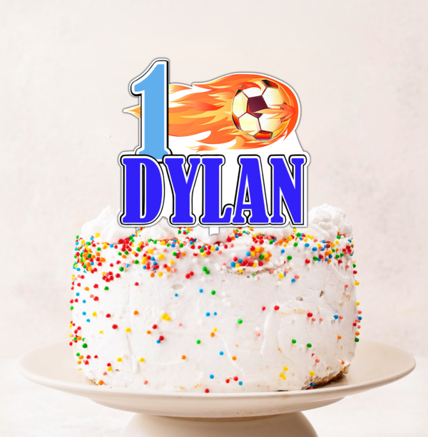 Cake Topper Personalizat Fotbal