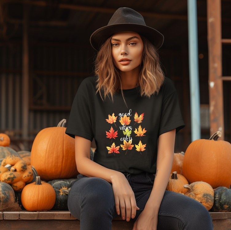 Tricou Unisex Toamna, Good Vibes Only