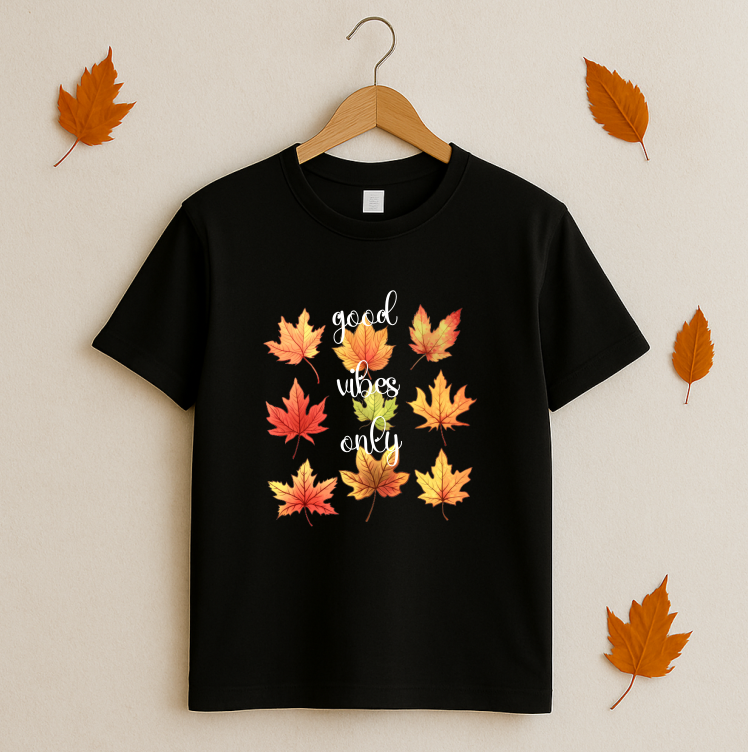 Tricou Unisex Toamna, Good Vibes Only - imagine 3