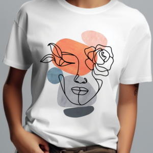 Tricou Face Line Art, MIN007