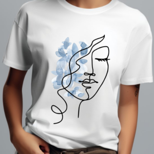 Tricou Face Line Art Butterflies, MIN008