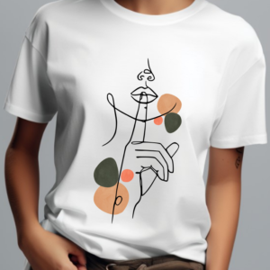 Tricou Girl Line Art, MIN013