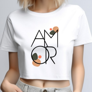 Tricou Dama, Crop Top Minimalist, AMOR, MIN004