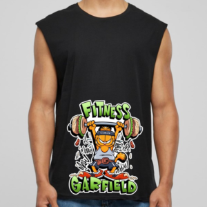 Tricou Barbat Sleeveless, Cartoon Fitness Garfield CART006
