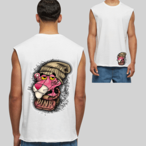 Tricou Barbat Sleeveless, Cartoon Pink Panter CART007