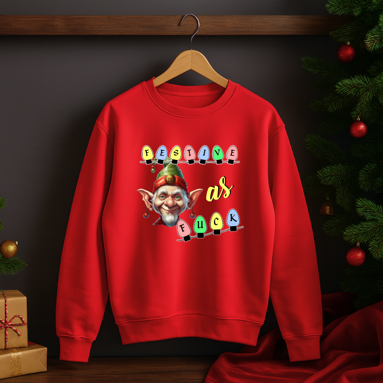 Bluza Unisex Iarna, Festive as F**k - imagine 2