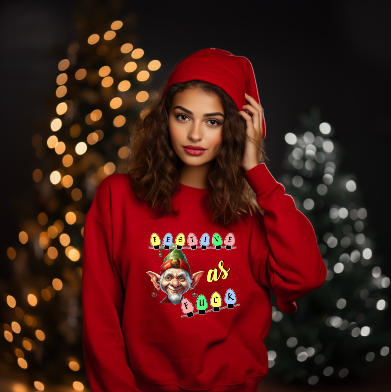 Bluza Unisex Iarna, Festive as F**k - imagine 3