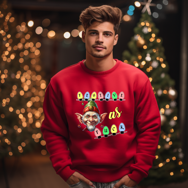 Bluza Unisex Iarna, Festive as F**k