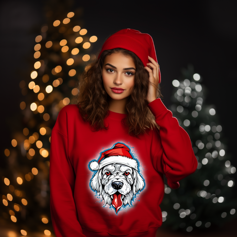 Bluza Unisex Iarna, Christmas Dog - imagine 3