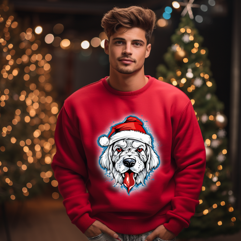 Bluza Unisex Iarna, Christmas Dog