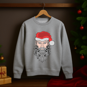 Alternative view of Bluza Unisex Santa Claus Christmas Beard Barber