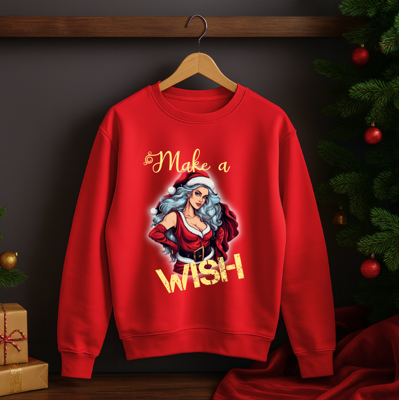 Bluza Unisex Craciun, Make a Wish