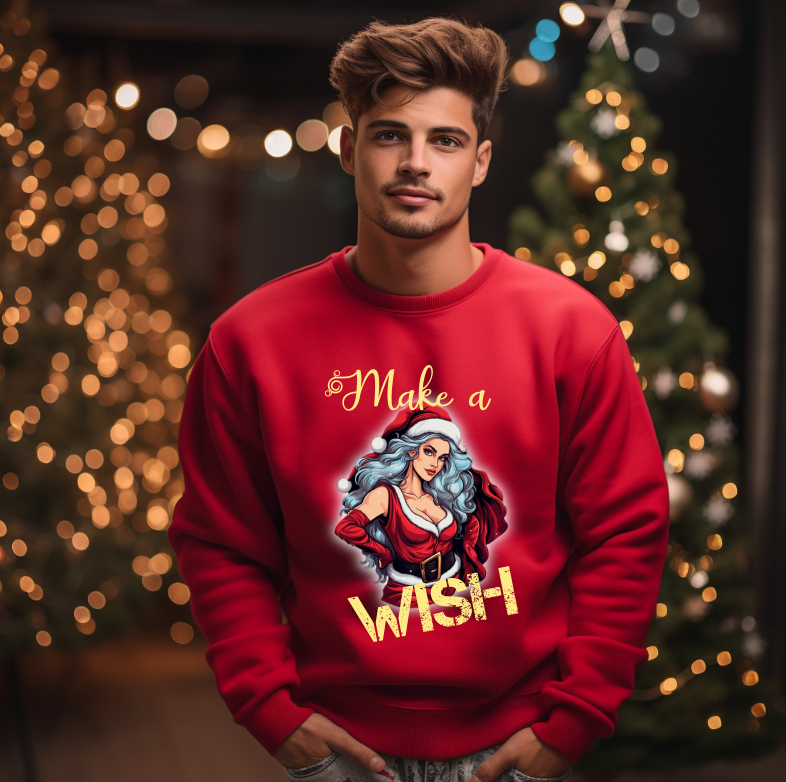 Bluza Unisex Craciun, Make a Wish - imagine 3