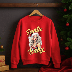 Alternative view of Bluza Unisex Craciun, Santa Baby