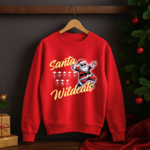 Alternative view of Bluza Unisex Craciun, Santa loves the Wildcats
