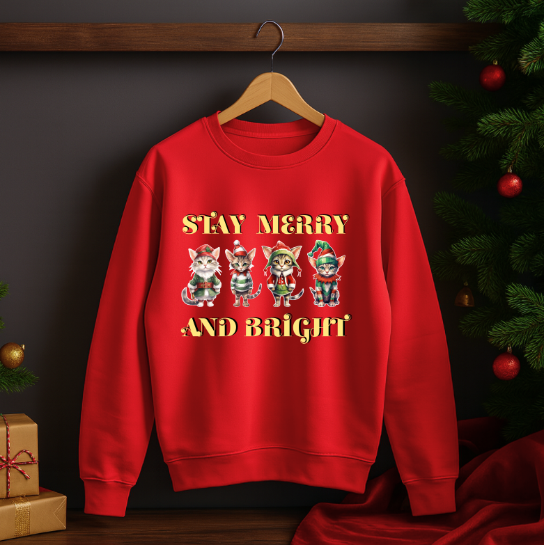 Bluza Unisex Craciun, Stay Merry and Bright