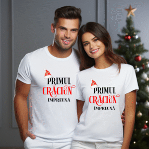 Set Tricouri Craciun Cuplu, Primul Craciun Impreuna