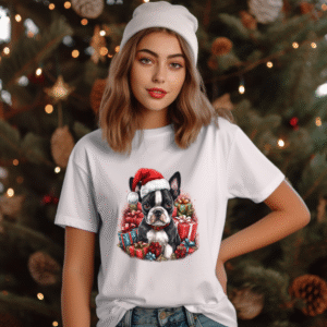 Alternative view of Tricou Unisex Craciun, Cute Dog Christmas Gifts