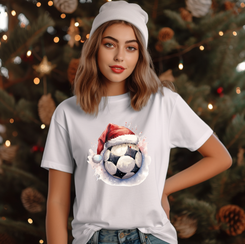 Tricou Unisex, Christmas Football - imagine 2