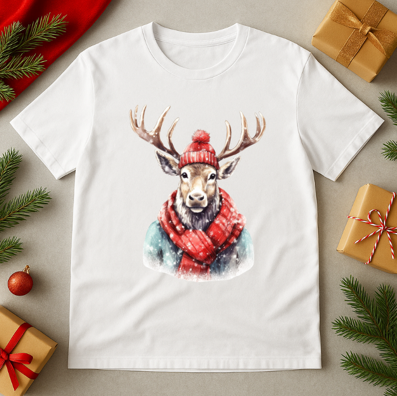 Tricou Unisex Winter Reindeer - imagine 4