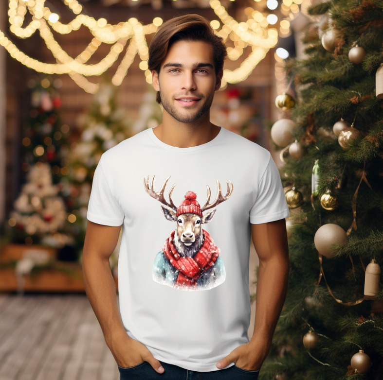 Tricou Unisex Winter Reindeer - imagine 2